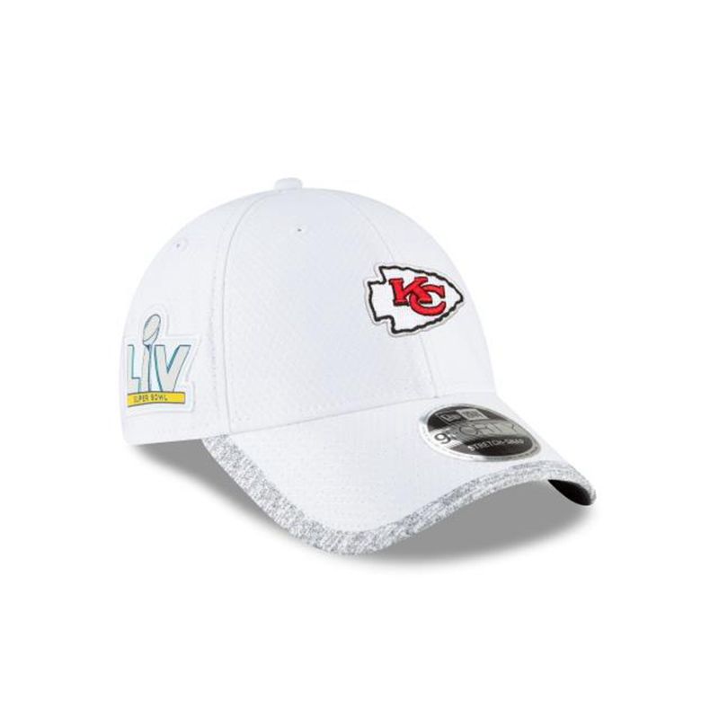 NFL Kansas City Chiefs Super Bowl Lv Sideline Stretch Snap 9Forty Adjustable (BBU9427) - White New Era Caps